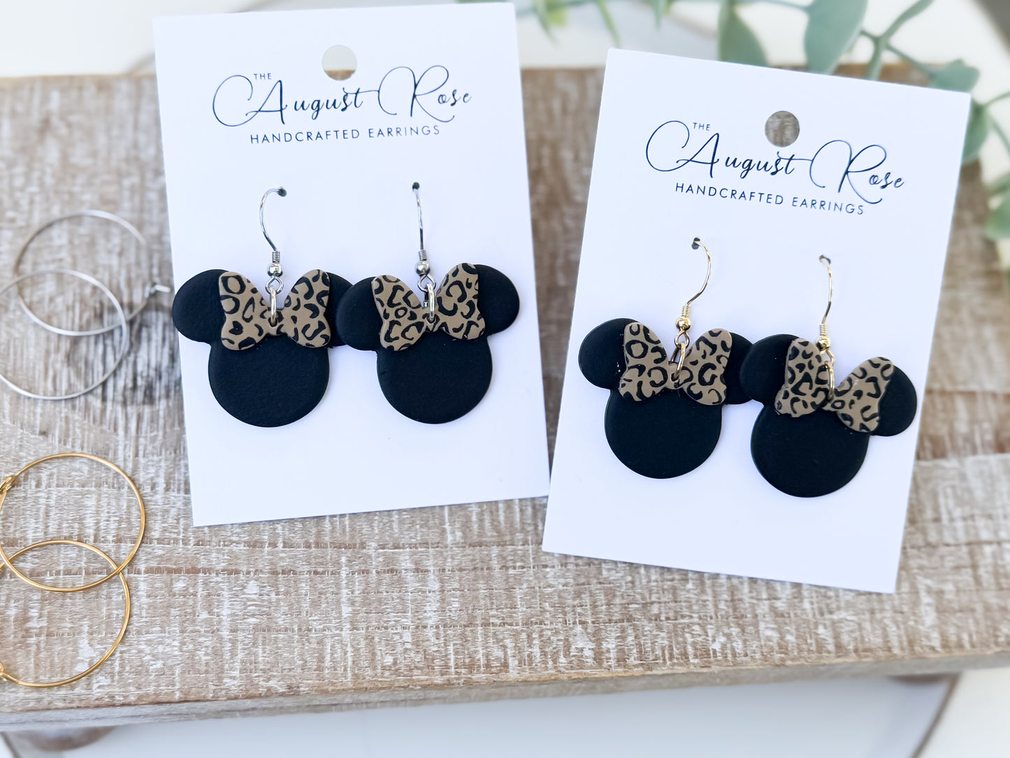 Mouse girl leopard dangles