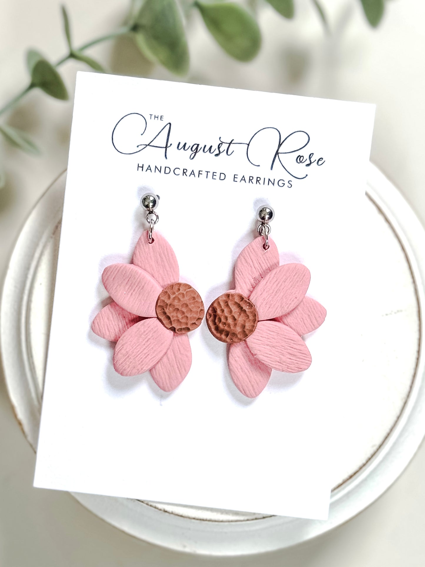 Pink flower (silver)