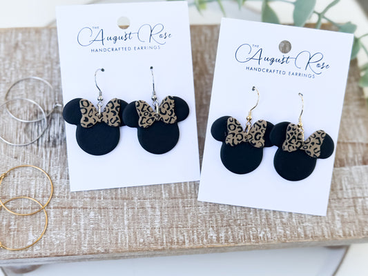 Mouse girl leopard dangles